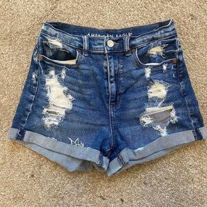 American Eagle High-Waisted Mom Shorts with Stretch